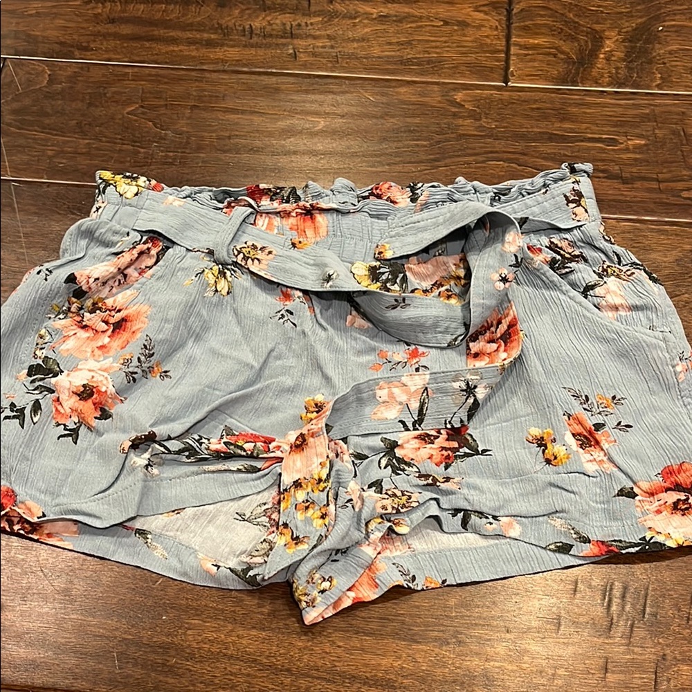 Jolt High Waist Blue and Pink Shorts